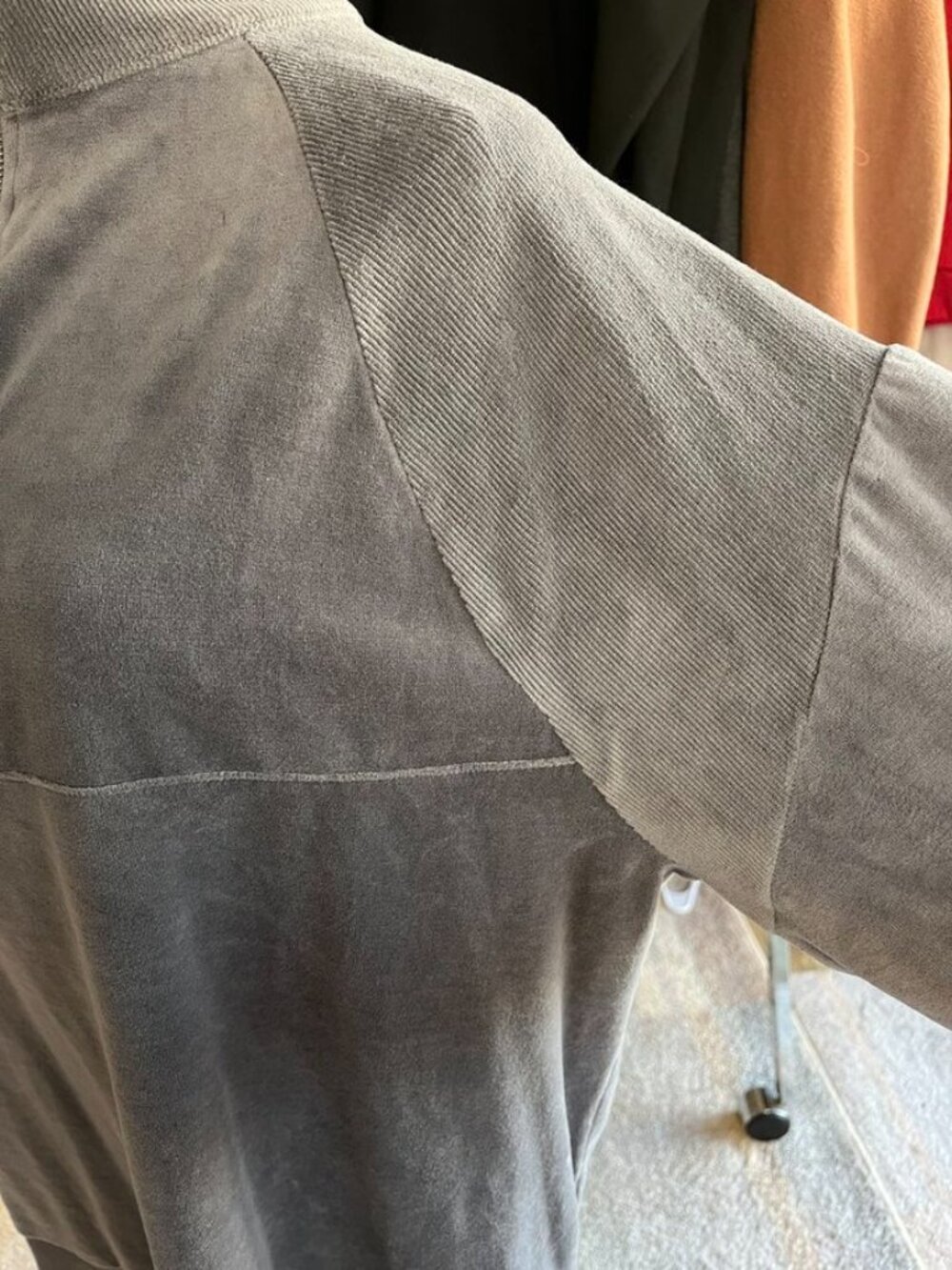 3/$20 Bundle 🌈Wild Fable Gray Velour Quarter Zip Oversized Sweatshirt L - Picture 9 of 12